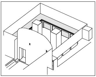 The grey area in this diagram indicates benches in a tomb chamber.