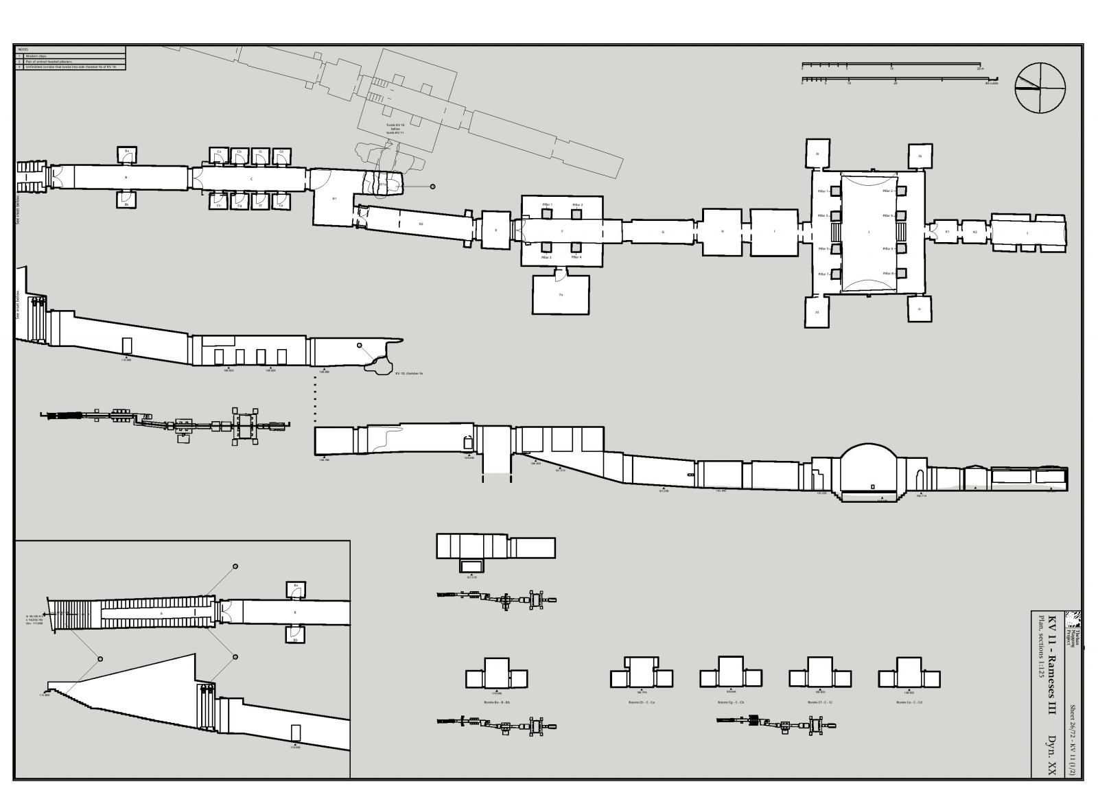 KV11 Plan and Section