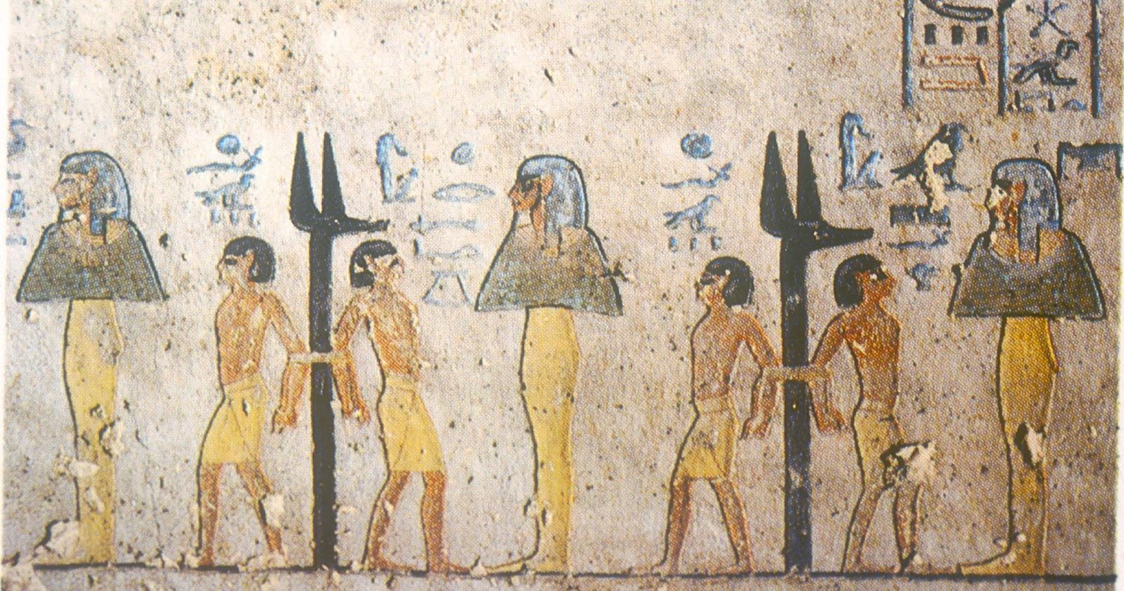 The seventh hour of the Book of Gates in the tomb of Rameses III.