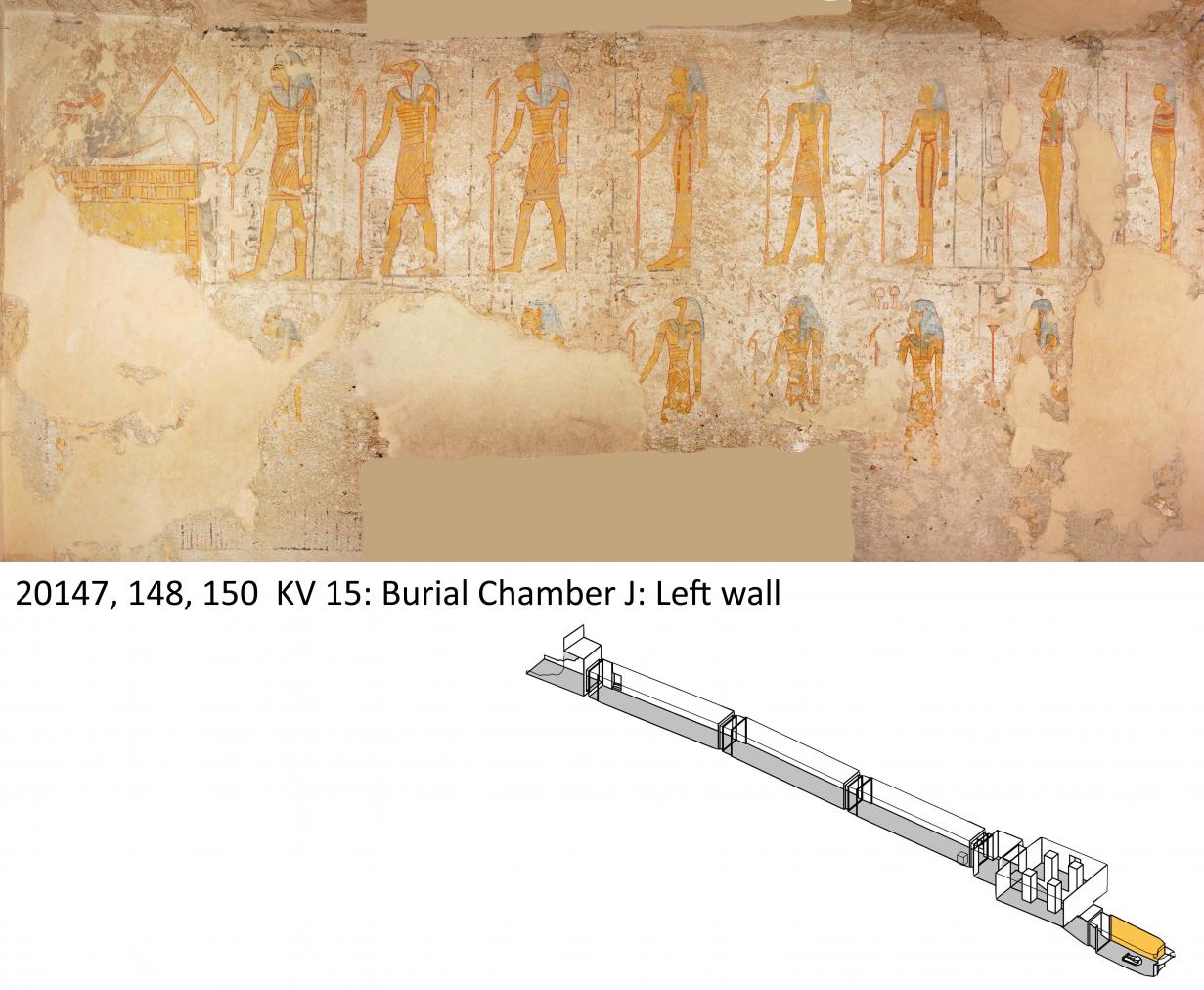 Left wall, burial chamber.